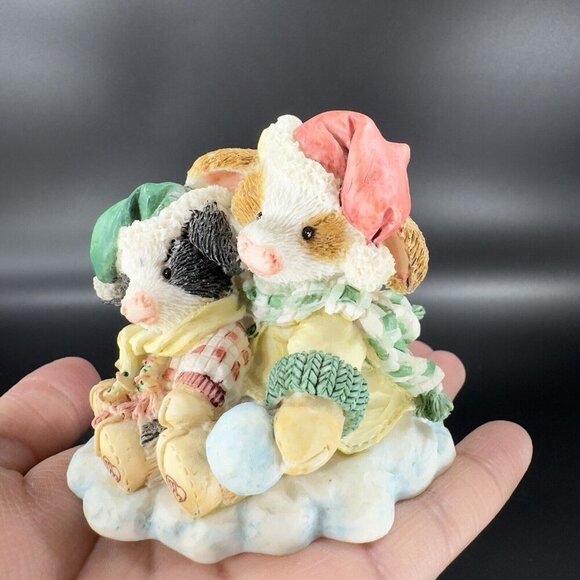 Marys Moo Moos Resin Figurine Enesco 1994 Merry Christmoos Whimsical Figure VTG - Picture 12 of 16